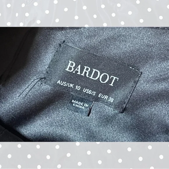 Bardot Black Strapless Polka Dot Dress - Picture 5 of 5